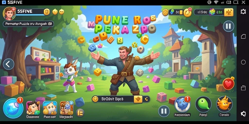 Tampilan permainan Puzzle 55FIVE yang menantang dan menarik.