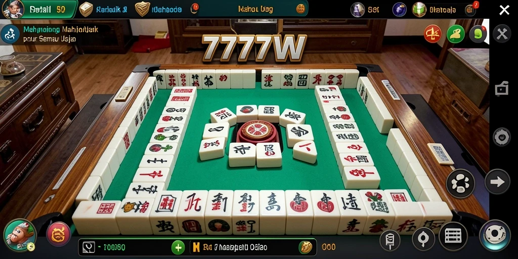 Tampilan gameplay seru di 7777W, menyenangkan dan menantang.