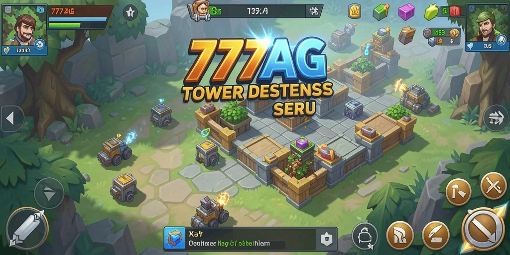 Screenshot gameplay Tower Defense yang menegangkan di 777AG.