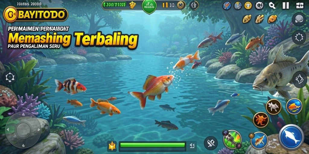 Tampilan menakjubkan dari gameplay memancing di BAYITOTO.