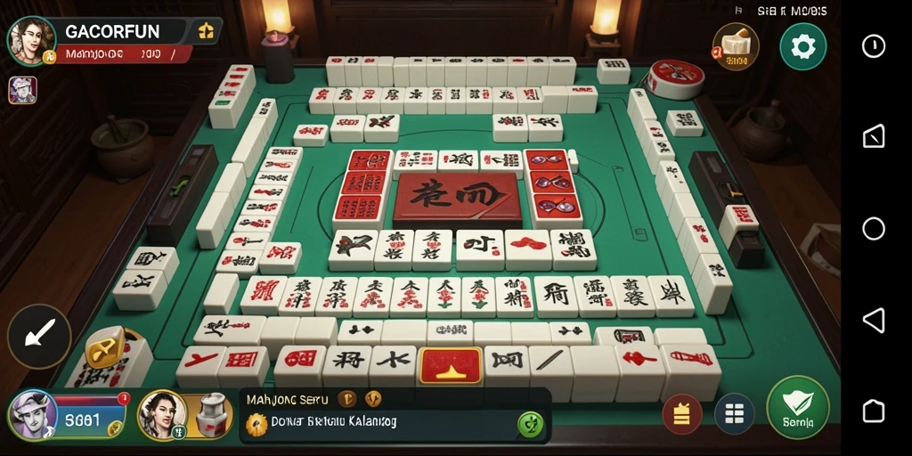 Gameplay seru GACORFUN menampilkan keseruan bermain Mahjong.