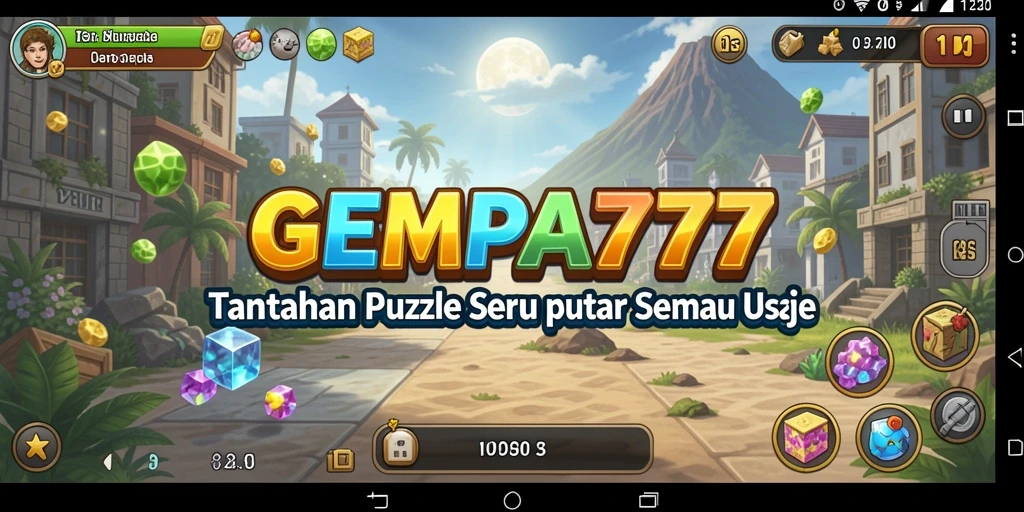 Tampilan gameplay GEMPA777 yang menantang dan penuh warna.