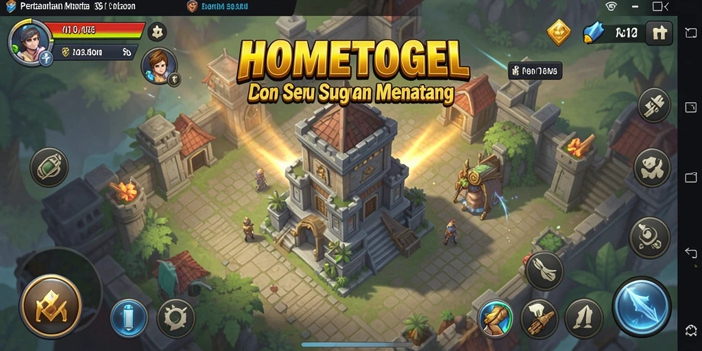 Tampilan gameplay mendebarkan dalam HOMETOGEL Tower Defense.