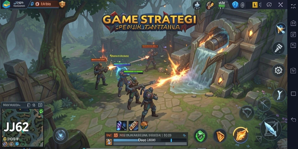 Tampilan gameplay menarik dalam game strategi JJ62 yang menegangkan.