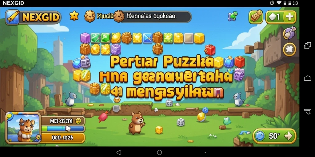 Tangkapan layar gameplay NEXGID menunjukkan keseruan menyelesaikan puzzle.