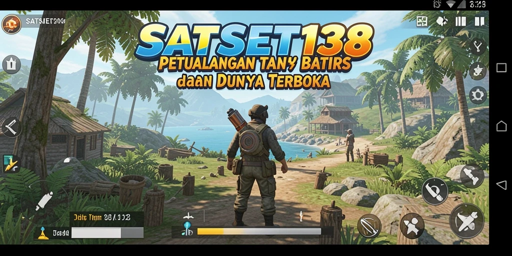 Screenshot SATSET138 menampilkan petualangan di dunia terbuka yang indah.